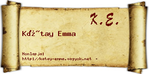 Kátay Emma névjegykártya
